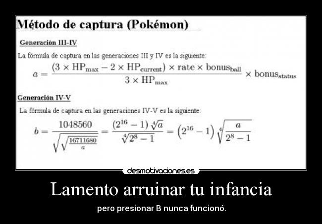 Lamento arruinar tu infancia -