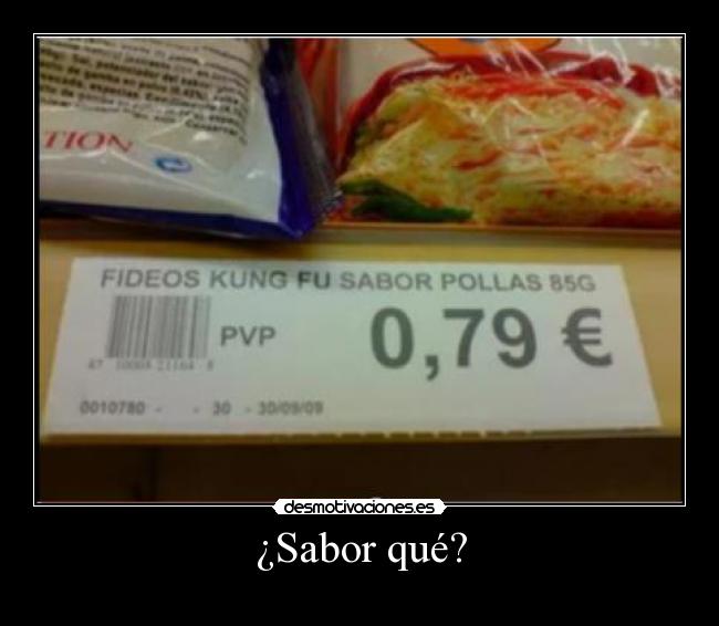 ¿Sabor qué? -
