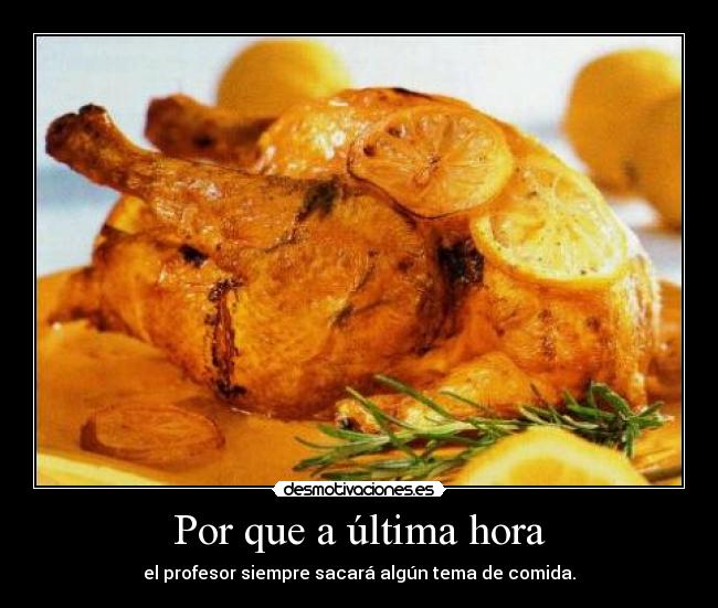 Por que a última hora -