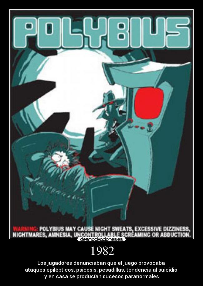 1982 - Los jugadores denunciaban que el juego provocaba
ataques epilépticos, psicosis, pesadillas, tendencia al suicidio
y en casa se producían sucesos paranormales