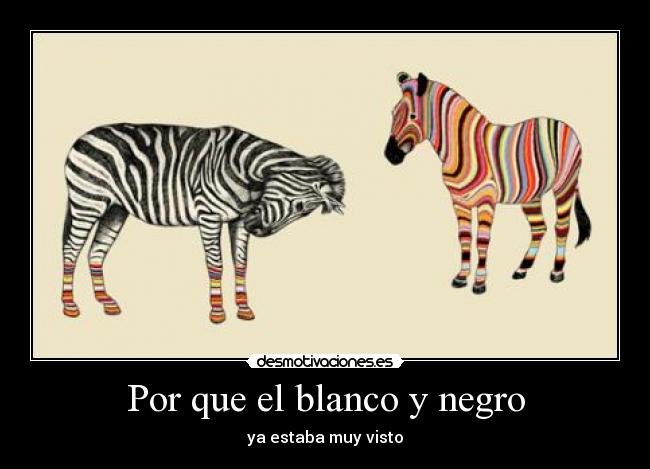 Por que el blanco y negro -