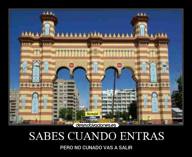 SABES CUANDO ENTRAS - 