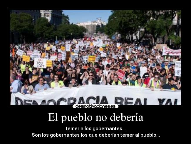 El pueblo no debería -