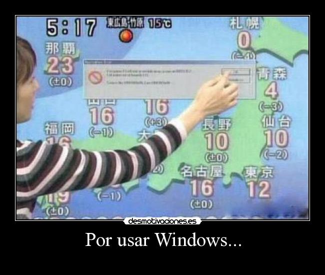 Por usar Windows... - 