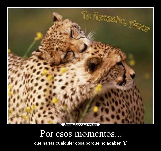 Por esos momentos... -