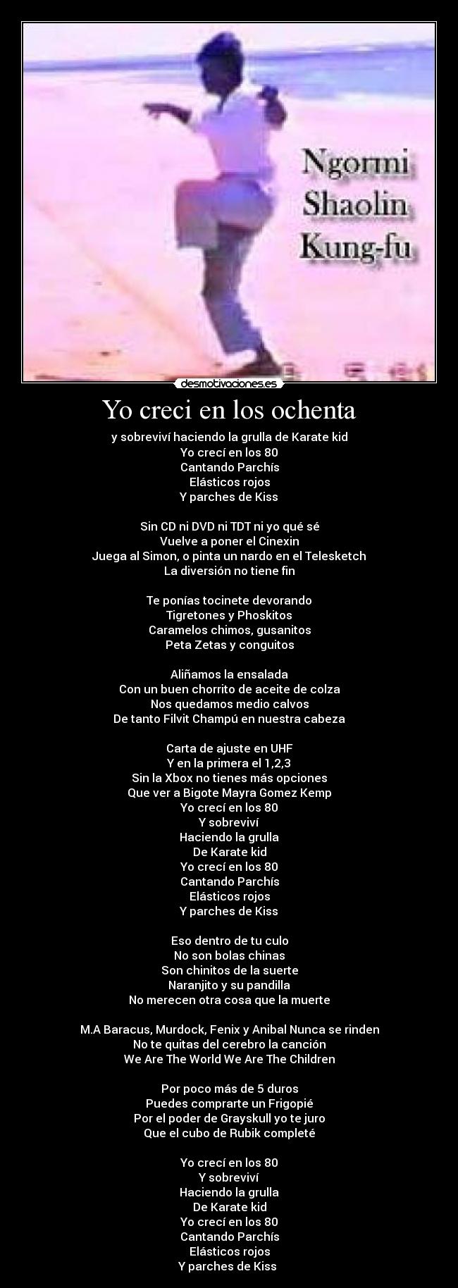 Yo creci en los ochenta -