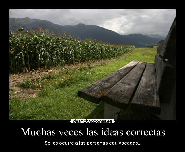 Muchas veces las ideas correctas - 