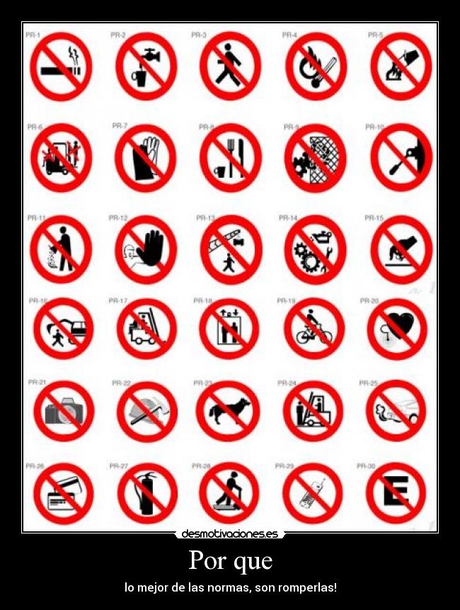 carteles romper normas desmotivaciones