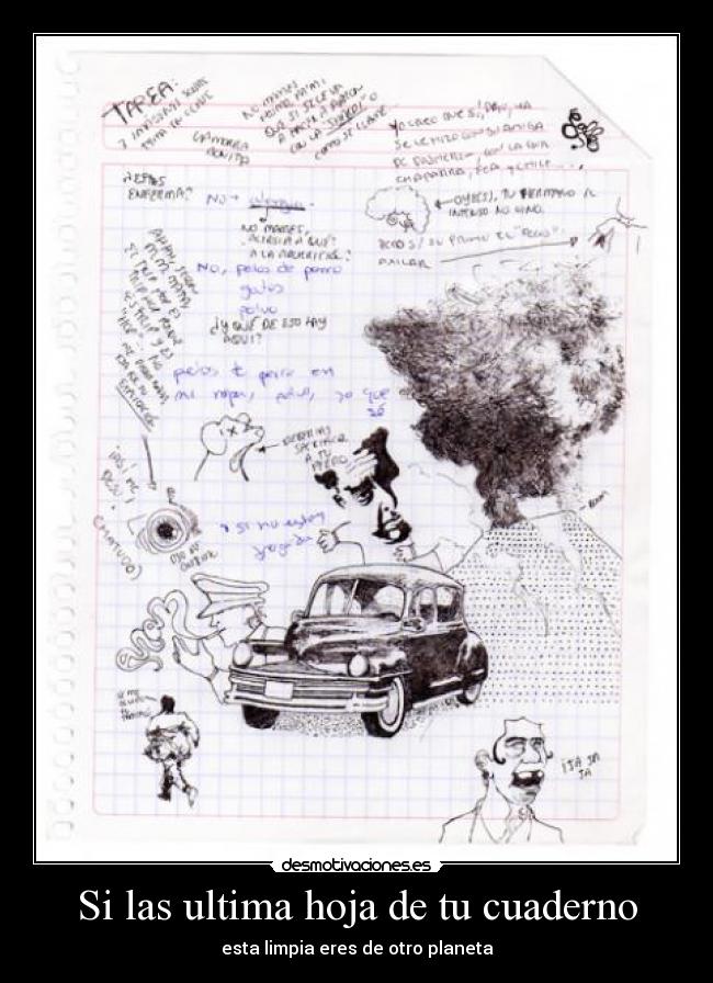 Si las ultima hoja de tu cuaderno - 