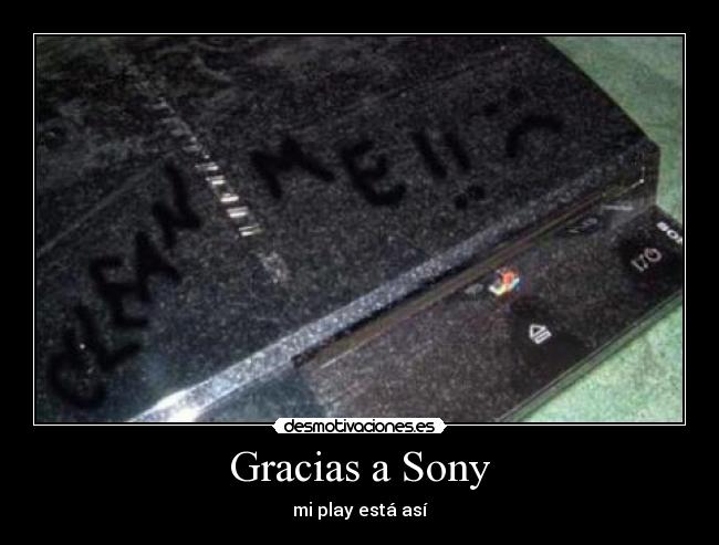 Gracias a Sony - mi play está así
