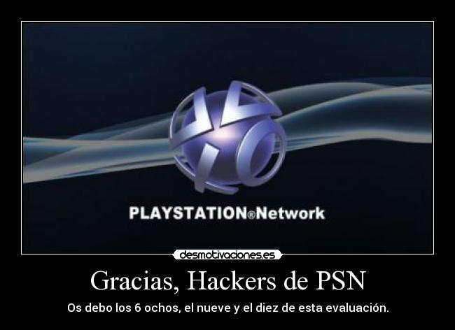 carteles hackers psn desmotivaciones