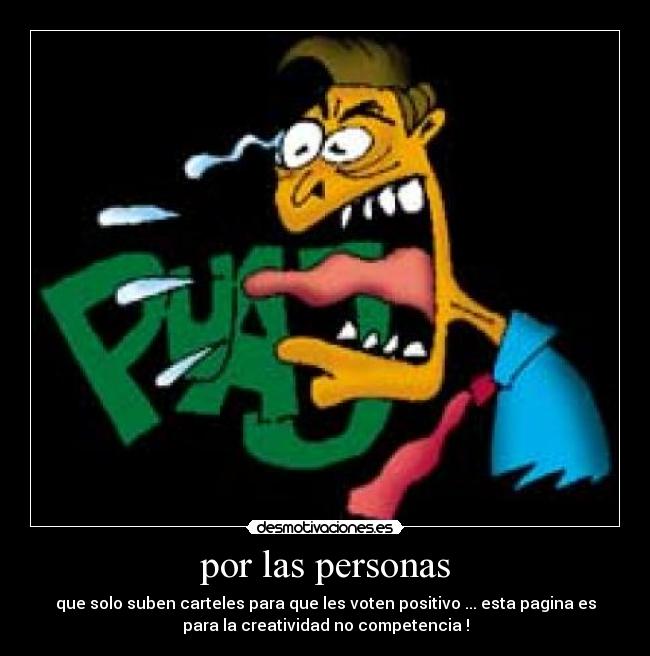 por las personas -