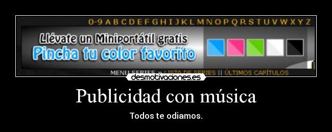 Publicidad con música - 