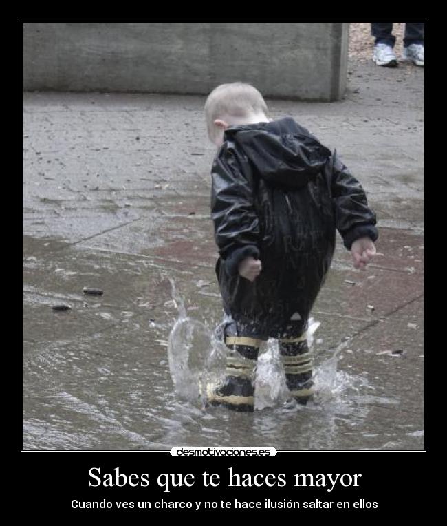 Sabes que te haces mayor - 