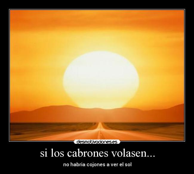 si los cabrones volasen... -