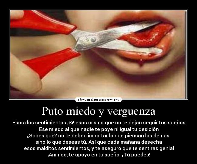 Puto miedo y verguenza -