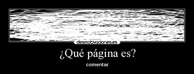¿Qué página es? - comentar