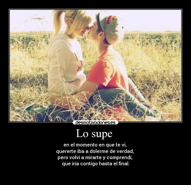 Lo supe -