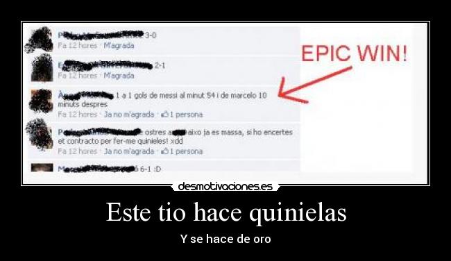 Este tio hace quinielas - Y se hace de oro