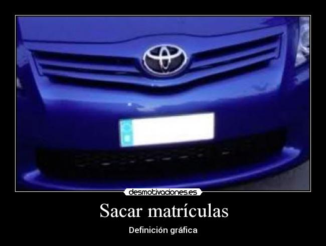 Sacar matrículas -