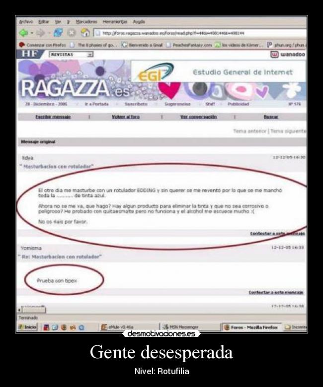 Gente desesperada -