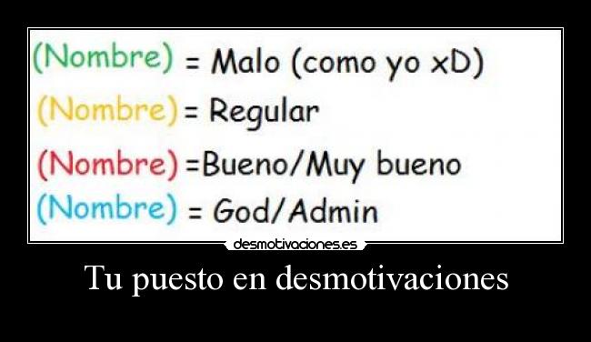 Tu puesto en desmotivaciones - 