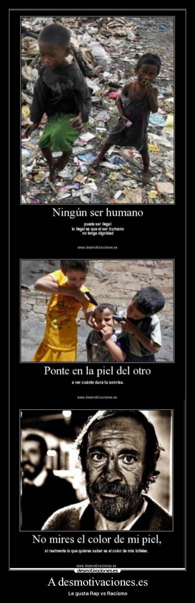 A desmotivaciones.es - Le gusta Rap vs Racismo