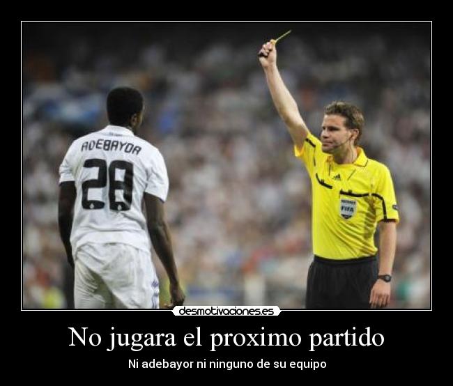 No jugara el proximo partido - 