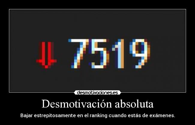 Desmotivación absoluta -