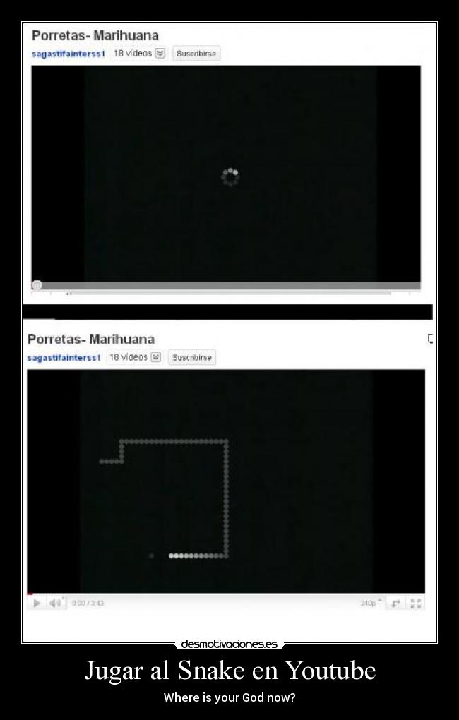 Jugar al Snake en Youtube - 