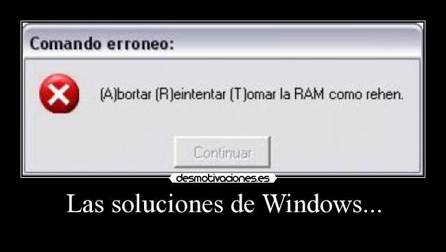 Las soluciones de Windows... -