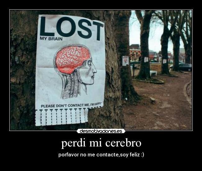 perdi mi cerebro -