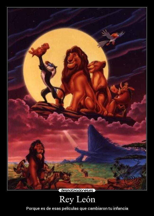 carteles rey leon mufasa scar rafiki timon pumba infancia simba hiena zazu nala africa desmotivaciones