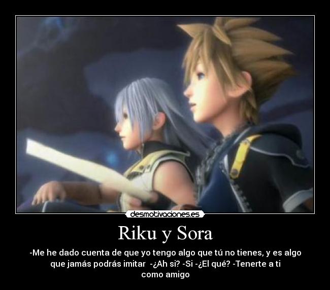 carteles amigo kingdom hearts riku sora desmotivaciones