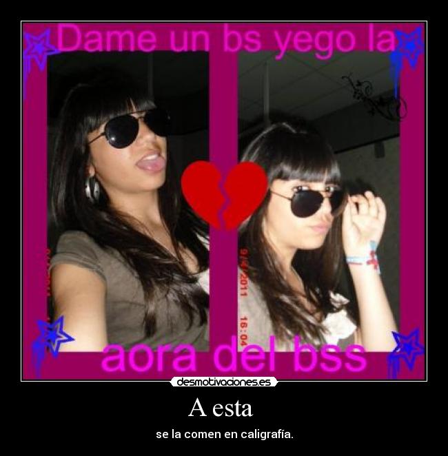 A esta - se la comen en caligrafía.