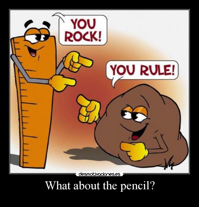 carteles roca regla lapiz desmotivaciones