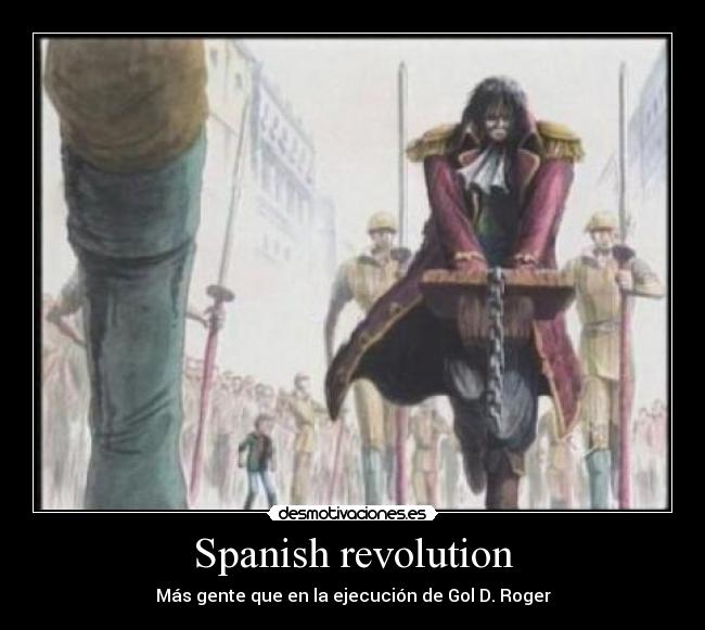 carteles revolucion one piece roger spanish desmotivaciones