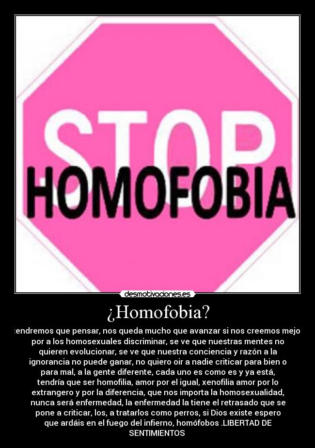 ¿Homofobia? -