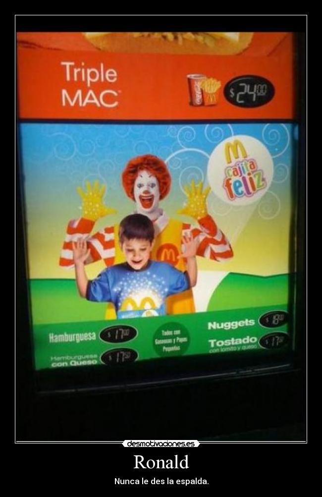 carteles ronald donalds desmotivaciones