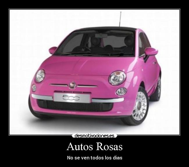 carteles autos auto rosa rosas ven todos los dias desmotivaciones