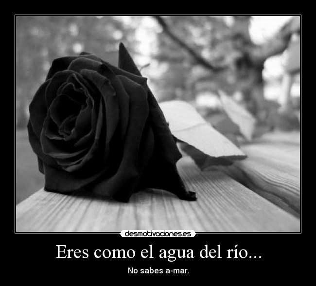Eres como el agua del río... - No sabes a-mar.