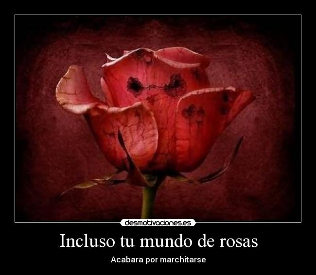 carteles mundo incluso mundo rosas acabara por marchitarse desmotivaciones