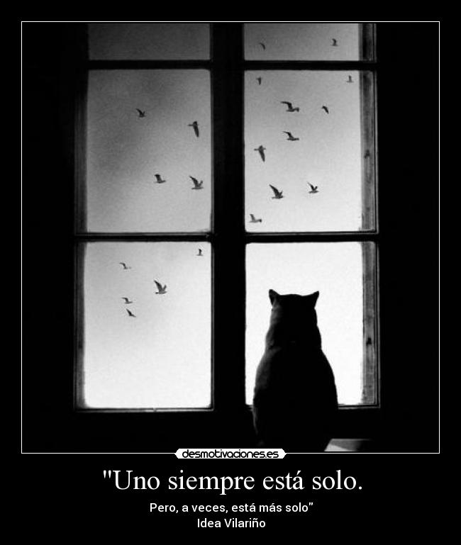 Uno siempre está solo. - Pero, a veces, está más solo
Idea Vilariño