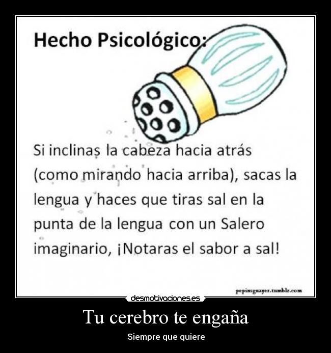 Tu cerebro te engaña - Siempre que quiere