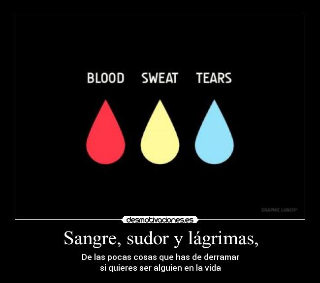 Sangre, sudor y lágrimas, - 