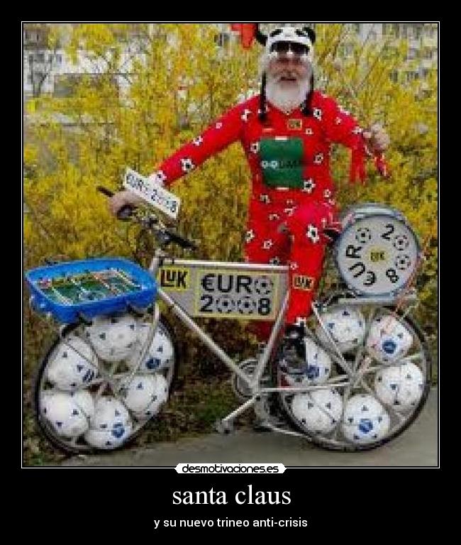 santa claus - y su nuevo trineo anti-crisis