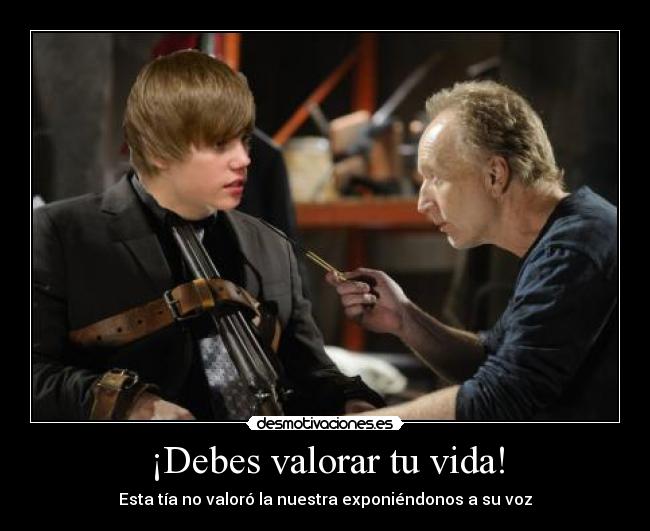 carteles vida antibieber gay homo tia saw valora vida john kramer terror comedia cantante desmotivaciones