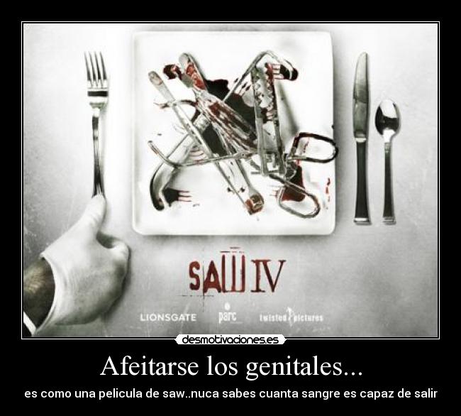 Afeitarse los genitales... -