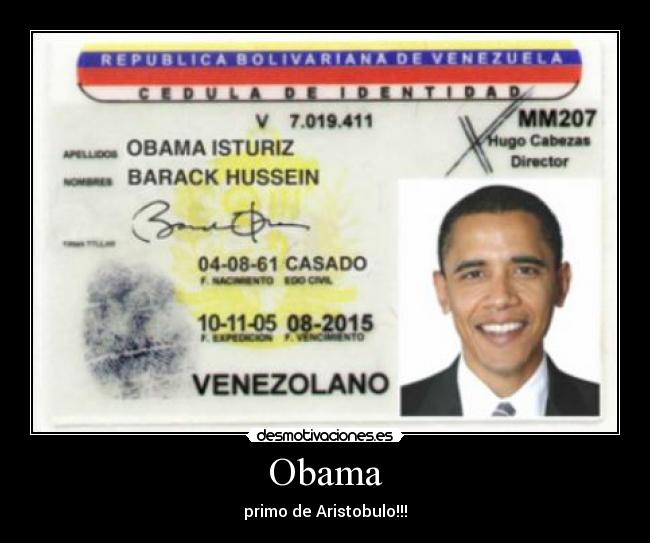 Obama - primo de Aristobulo!!!