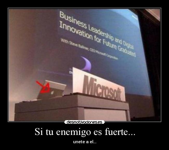 carteles enemigo microsoftapple desmotivaciones